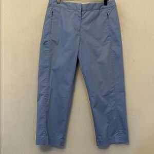 Adidas Light Blue Straight Leg cropped athletic pants Size 8 EUC